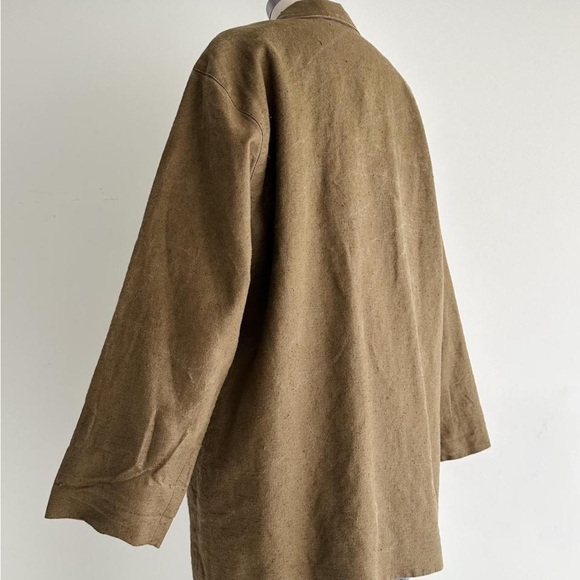 Adolfo Olive Green Linen Blazer - Picture 8 of 8